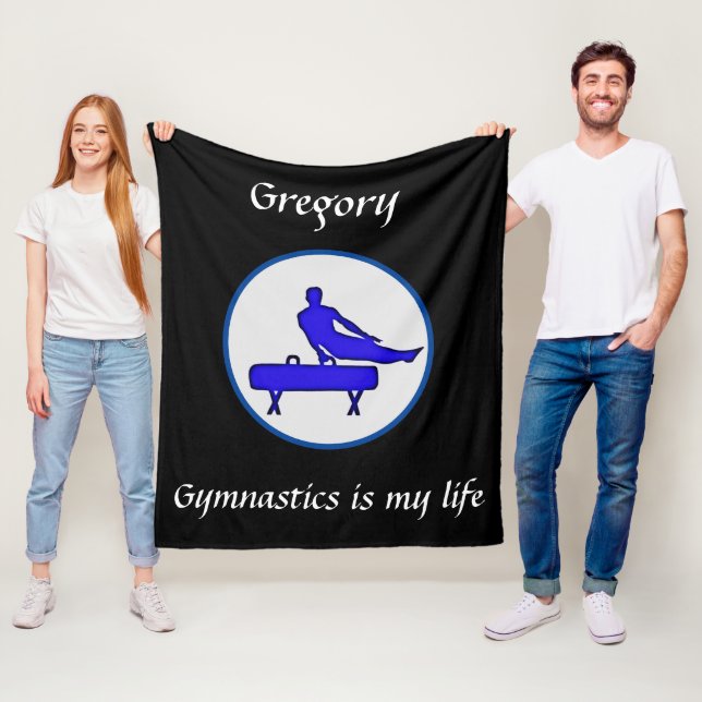 Gymnastics is my life - Men's Gymnastics Fleece Blanket (In Situ)