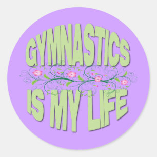 Gymnastics is My Life Purple Sticker