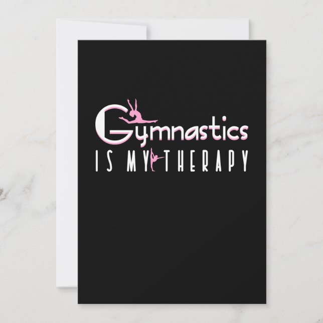 Gymnastics Is My Therapy Invitation (Front)