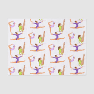 Gymnastics jump Cartwheels girl birthday party Gif Tissue Paper