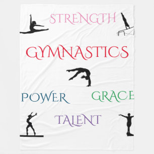 GYMNASTICS LARGE FLEECE BLANKET. BLANKET