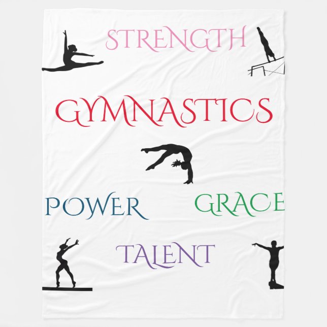 GYMNASTICS LARGE FLEECE BLANKET. BLANKET (Front)