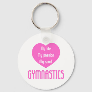 Gymnastics Life Passion Sport Key Ring
