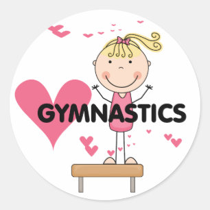 GYMNASTICS - Love Gymnastics Tshirts and Gifts Classic Round Sticker