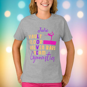 Gymnastics Love Vault Floor Uneven Bars Beam  T-Sh T-Shirt