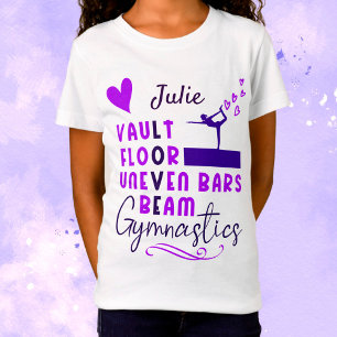 Gymnastics Love Vault Floor Uneven Bars Beam  T-Shirt