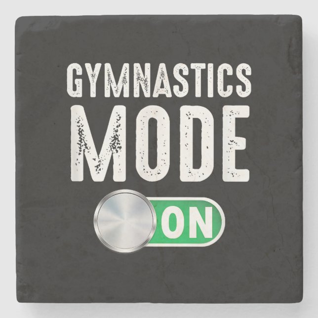 Gymnastics Mode On Cool Gymnast Athlete Stone Coaster (Front)
