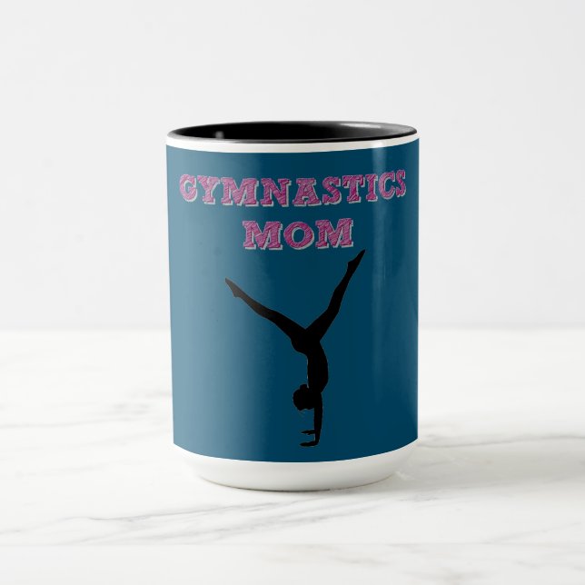 GYMNASTICS MOM coffee mug. Mug (Center)