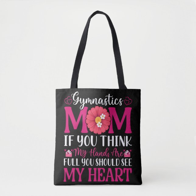 Gymnastics Mom Tote Bag (Front)