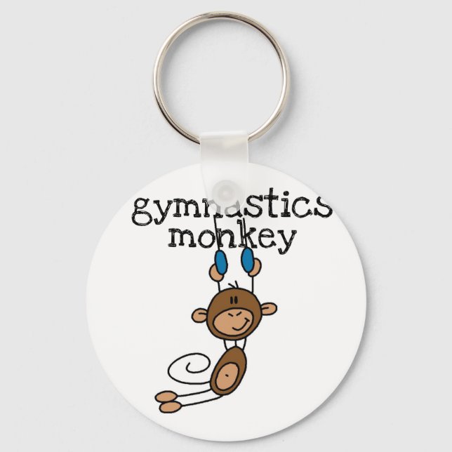 Gymnastics Monkey Key Ring (Front)