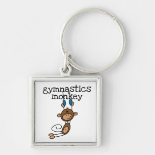 Gymnastics Monkey Key Ring