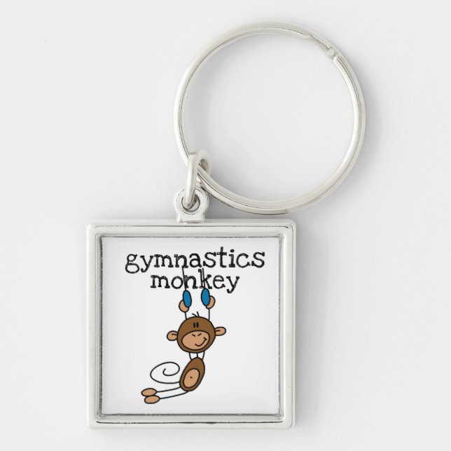 Gymnastics Monkey Key Ring (Front)