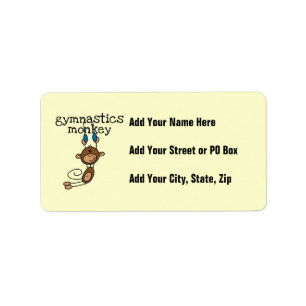 Gymnastics Monkey Label