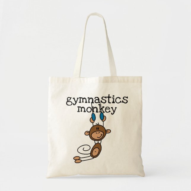 Gymnastics Monkey Tote Bag (Front)