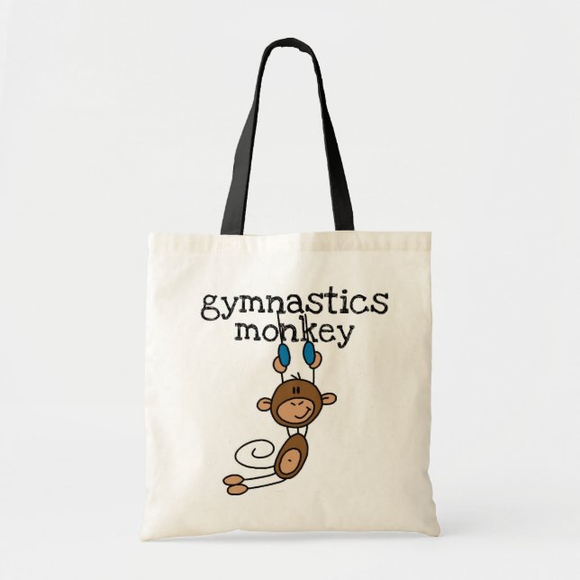 Gymnastics Monkey Tote Bag (Front)