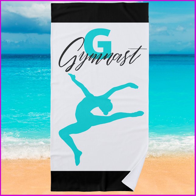 Gymnastics Monogram G is for Gymnast    Beach Towel (Creator Uploaded)