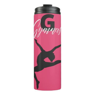 Gymnastics Monogram G is for Gymnast   Thermal Tumbler