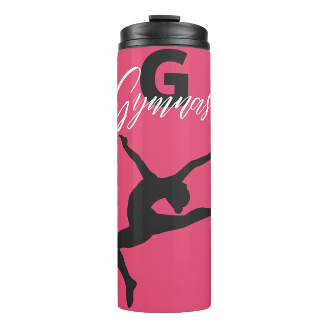 Gymnastics Monogram G is for Gymnast   Thermal Tumbler (Front)