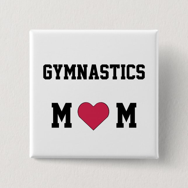 Gymnastics Mum 15 Cm Square Badge (Front)