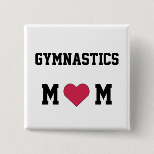 Gymnastics Mum 15 Cm Square Badge