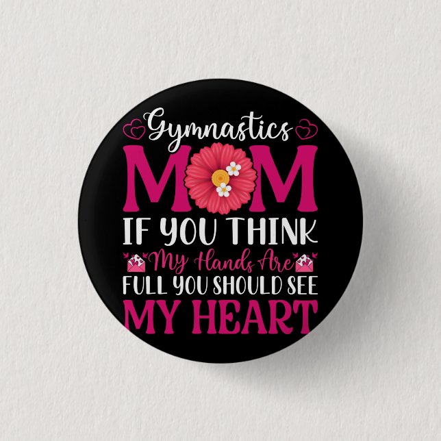 Gymnastics Mum 3 Cm Round Badge (Front)