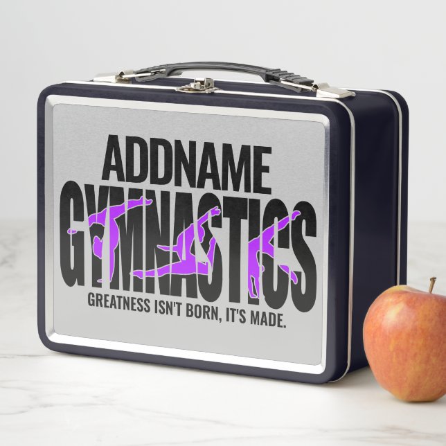 Gymnastics NAME Acrobatic Team Handspring Gymnast  Metal Lunch Box (In Situ)