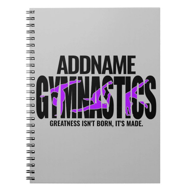 Gymnastics NAME Acrobatic Team Handspring Gymnast  Notebook (Front)