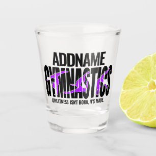 Gymnastics NAME Acrobatic Team Handspring Gymnast Shot Glass