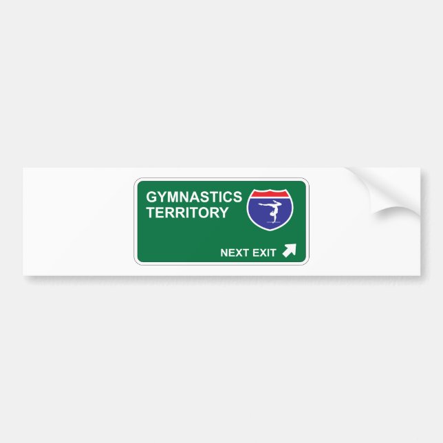 Gymnastics Next Exit Bumper Sticker (Front)