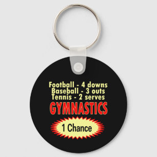 Gymnastics One Chance 1 side Key Ring