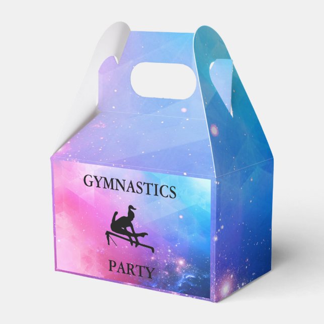GYMNASTICS PARTY FAVOR GABLE BOXES (Front Side)