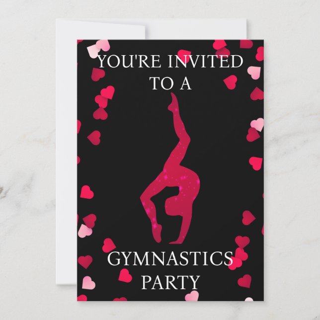 Gymnastics Party Invitation (Front)