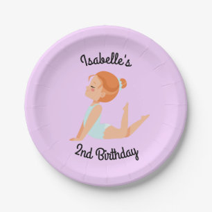 Gymnastics Party Personalised Plates