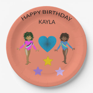 Gymnastics personalised BIRTHDAY PAPER PLATES