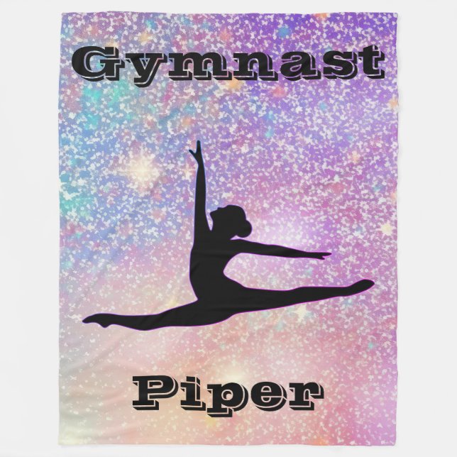 Gymnastics Personalised Fleece Blanket (Front)