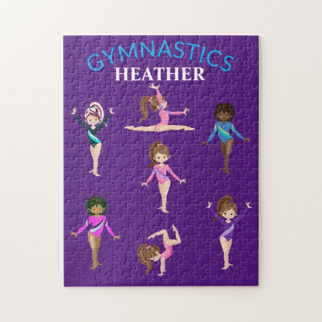 Gymnastics personalised gymnast girl's jigsaw puzz jigsaw puzzle (Vertical)