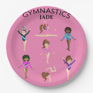 Gymnastics personalised gymnast PAPER PLATES