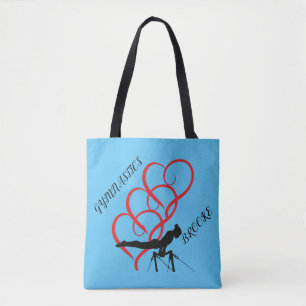 GYMNASTICS personalised tote bag. Bag