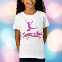Gymnastics Pink Holographic Gymnast Silhouette