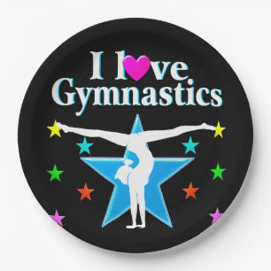 GYMNASTICS PRINCESS PAPER PLATE