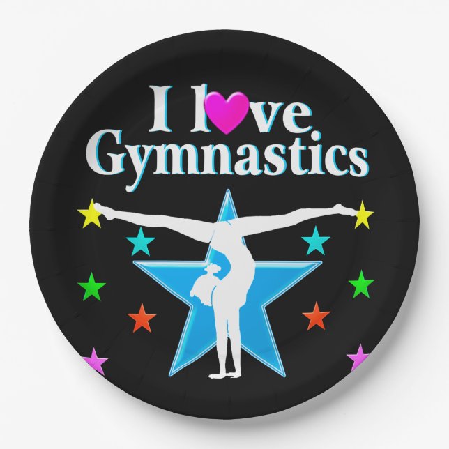 GYMNASTICS PRINCESS PAPER PLATE (Front)