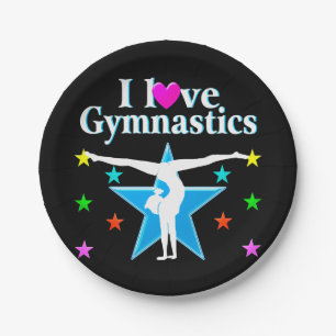 GYMNASTICS PRINCESS PAPER PLATE