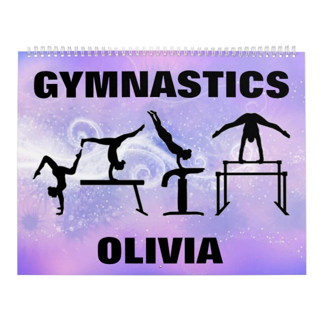Gymnastics Purple Swirl Calendar (Cover)