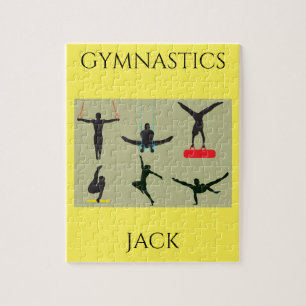 "GYMNASTICS puzzle for boys with personalised name