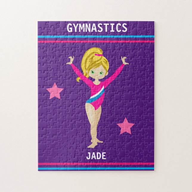  GYMNASTICS PUZZLE FOR GIRLS PERSONALIZED (Vertical)