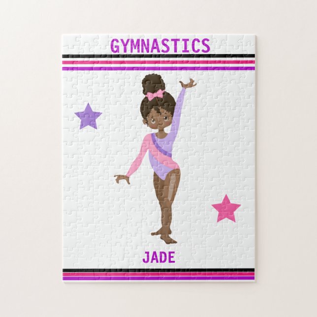  GYMNASTICS PUZZLE FOR GIRLS PERSONALIZED (Vertical)