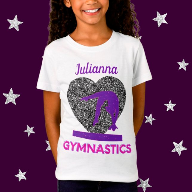Gymnastics Queen of the Beam and Hearts  T-Shirt (Creator Uploaded)