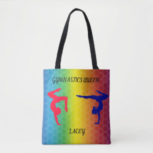 "GYMNASTICS QUEEN" TOTE BAG, PERSONALIZED NAME. BAG