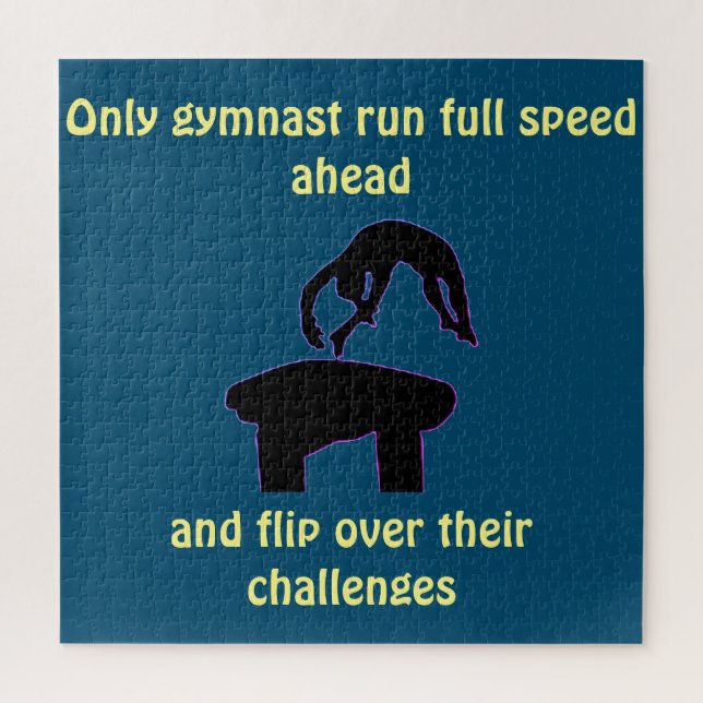 Gymnastics Quote Vault Puzzle (Vertical)