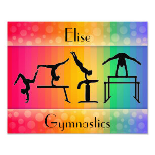 Gymnastics Rainbow w/ Girls Gymnastics Events Photo Print